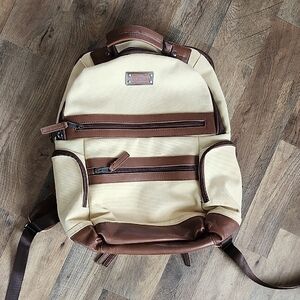 Renwick Cream and Brown Backpack